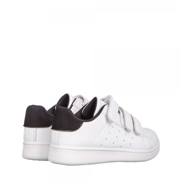 Pantofi sport copii Lamy albi cu negru, 4 - Kalapod.net